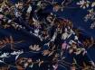 Софт принт цветочное плетение, темно-синий - интернет-магазин tkani-atlas.com.ua