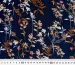 Софт принт квіткове плетіння, темно-синій - фото 4 - інтернет-магазин tkani-atlas.com.ua
