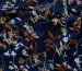 Софт принт квіткове плетіння, темно-синій - фото 3 - інтернет-магазин tkani-atlas.com.ua