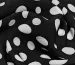 Софт принт овальные горошки, белые на черном - фото 2 - интернет-магазин tkani-atlas.com.ua