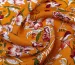 Штапель цветочная фантазия, оранжевый - фото 2 - интернет-магазин tkani-atlas.com.ua