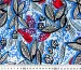 Штапель шелковистый абстракция листья, синий - фото 5 - интернет-магазин tkani-atlas.com.ua