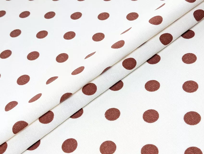 Льон з віскозою горох, коричневий - фото 1 - інтернет-магазин tkani-atlas.com.ua