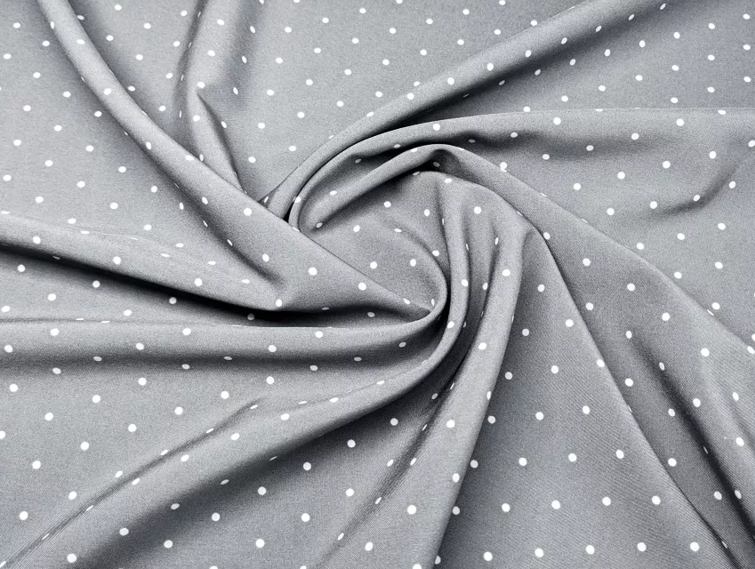 Софт принт горох 3 мм, сірий - фото 1 - інтернет-магазин tkani-atlas.com.ua