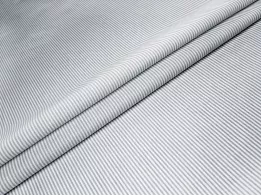 Коттон рубашка полоска 2 мм, светло-серый - интернет-магазин tkani-atlas.com.ua