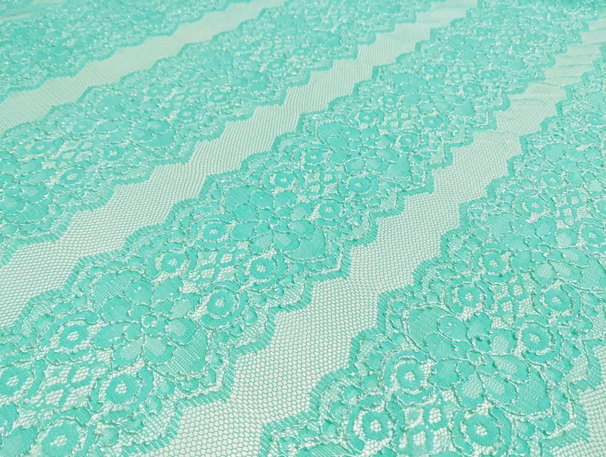 Гіпюр смужка, блідо-ментоловий - фото 1 - інтернет-магазин tkani-atlas.com.ua