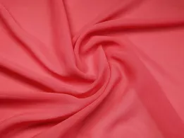 Шифон однотонний, кораловий - інтернет-магазин tkani-atlas.com.ua