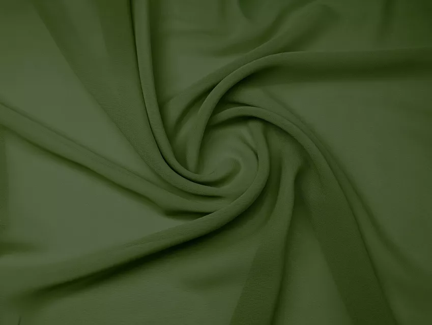 Шифон однотонный, зеленый папоротник - фото 1 - интернет-магазин tkani-atlas.com.ua