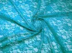 Гипюр стрейчевый цветочная сказка, голубая бирюза - интернет-магазин tkani-atlas.com.ua