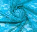 Гипюр стрейчевый цветочная сказка, голубая бирюза - фото 3 - интернет-магазин tkani-atlas.com.ua