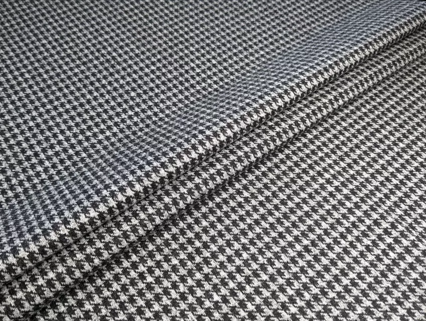 Трикотаж теплий Каміла гусяча лапка 5 мм, сірий - фото 1 - інтернет-магазин tkani-atlas.com.ua