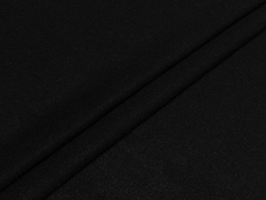 Льон віскоза уцінка (текстильний недолік), чорний - фото 1 - інтернет-магазин tkani-atlas.com.ua