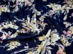 Софт принт великі квіти, темно-синій - інтернет-магазин tkani-atlas.com.ua