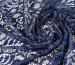 Гипюр стрейчевый цветочная фантазия, темно-синий - фото 3 - интернет-магазин tkani-atlas.com.ua