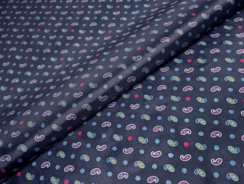 Підкладка пейслі, темно-синій - фото 1 - інтернет-магазин tkani-atlas.com.ua