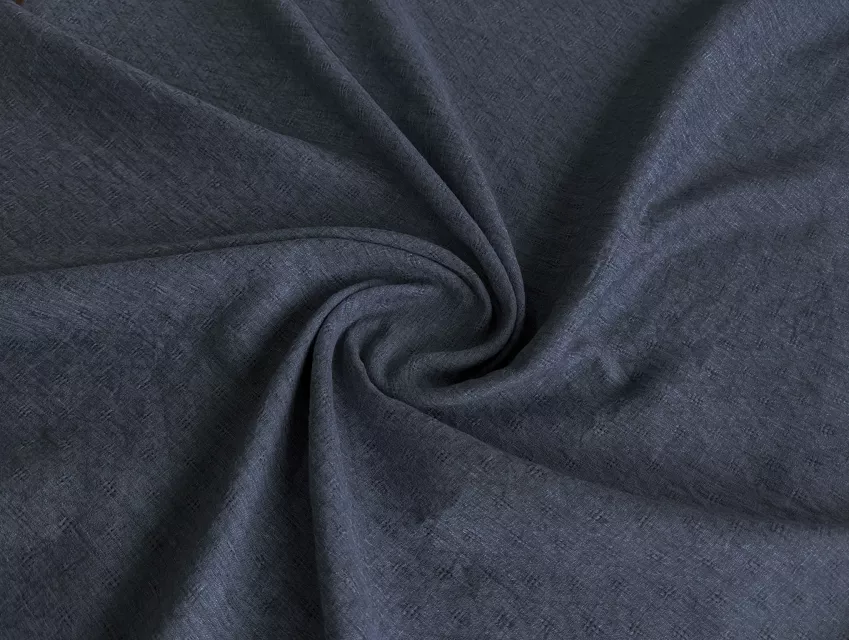 Котон жаккард геометричний, джинсовий - фото 1 - інтернет-магазин tkani-atlas.com.ua