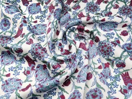 Шифон атласный цветочное плетение, бордо - интернет-магазин tkani-atlas.com.ua