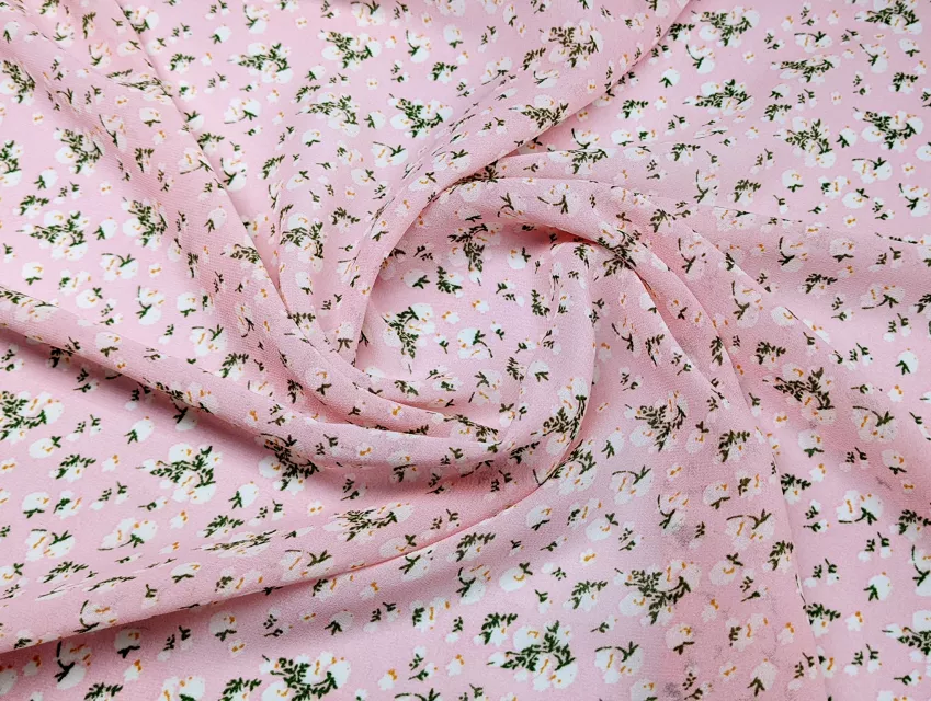 Шифон креповий ніжність, рожевий - фото 1 - інтернет-магазин tkani-atlas.com.ua