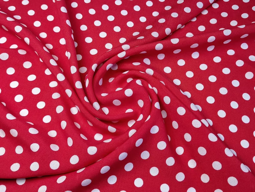 Штапель горохи 8 мм, червоний - фото 1 - інтернет-магазин tkani-atlas.com.ua