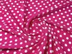 Штапель горошки 8 мм, малиновый - интернет-магазин tkani-atlas.com.ua