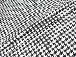 Костюмка Шенон гусиная лапка, белый с черным - интернет-магазин tkani-atlas.com.ua