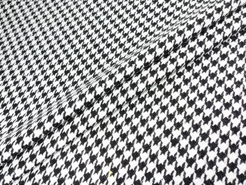 Костюмка Шенон гусяча лапка, білий з чорним - фото 1 - інтернет-магазин tkani-atlas.com.ua