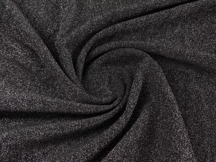 Трикотаж дайвінг з люрексом уцінка (прокрас), чорний - фото 1 - інтернет-магазин tkani-atlas.com.ua