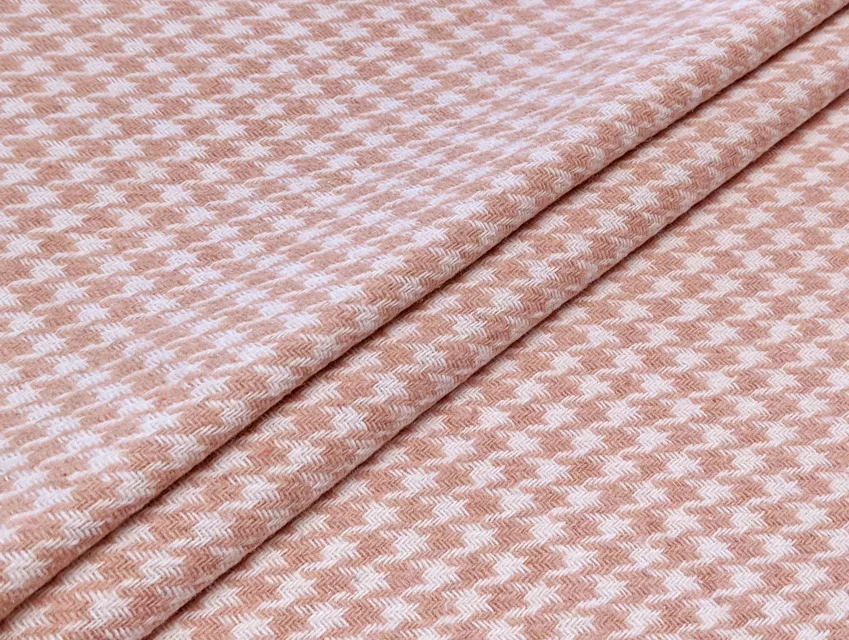 Костюмна твідова гусяча лапка 10 мм, персиковий - фото 1 - інтернет-магазин tkani-atlas.com.ua