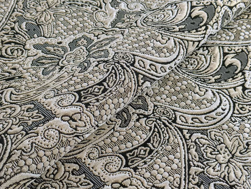 Парча квітковий орнамент, золото - фото 1 - інтернет-магазин tkani-atlas.com.ua
