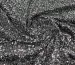 Пайетка на трикотажной основе уценка (текстильный брак), серебро на черном - фото 1 - интернет-магазин tkani-atlas.com.ua