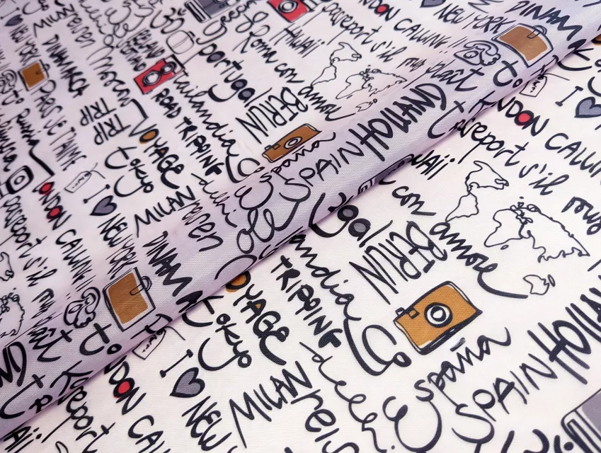 Підкладка написи, пудра - фото 1 - інтернет-магазин tkani-atlas.com.ua