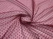 Сітка флок горошки 3 мм, бордовий - інтернет-магазин tkani-atlas.com.ua