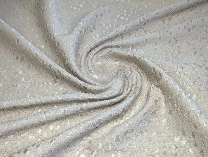 Гіпюр на трикотажі, бежевий - фото 1 - інтернет-магазин tkani-atlas.com.ua