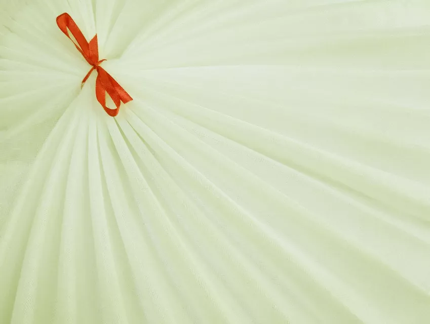 Фатин кристал, ванильный - фото 1 - интернет-магазин tkani-atlas.com.ua