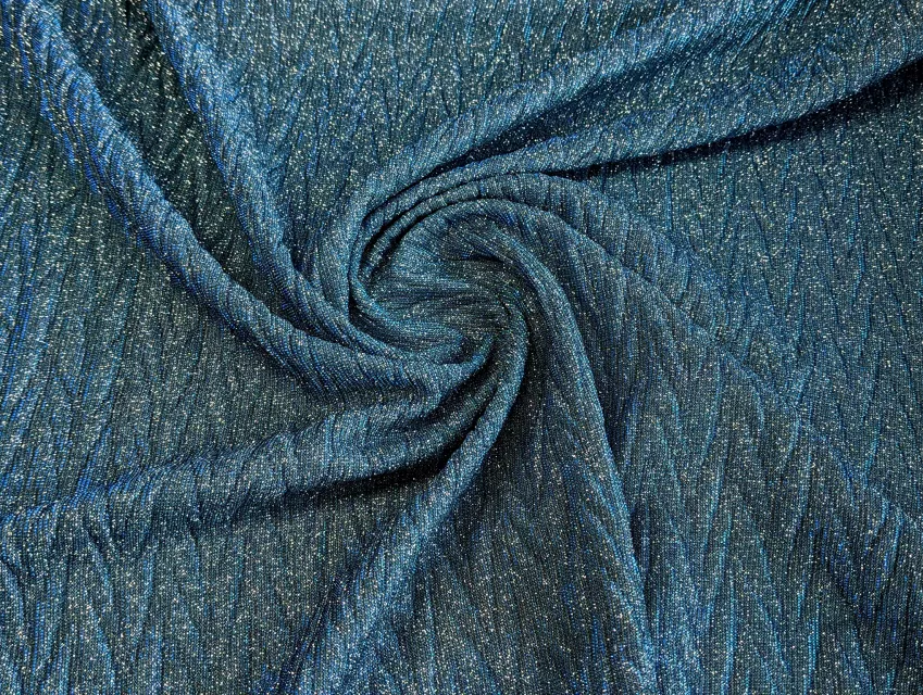 Диско хамелеон плісе, блакитна бірюза з синім - фото 1 - інтернет-магазин tkani-atlas.com.ua