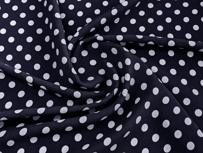 Креп Шері горох 10 мм, темно-синій - фото 1 - інтернет-магазин tkani-atlas.com.ua