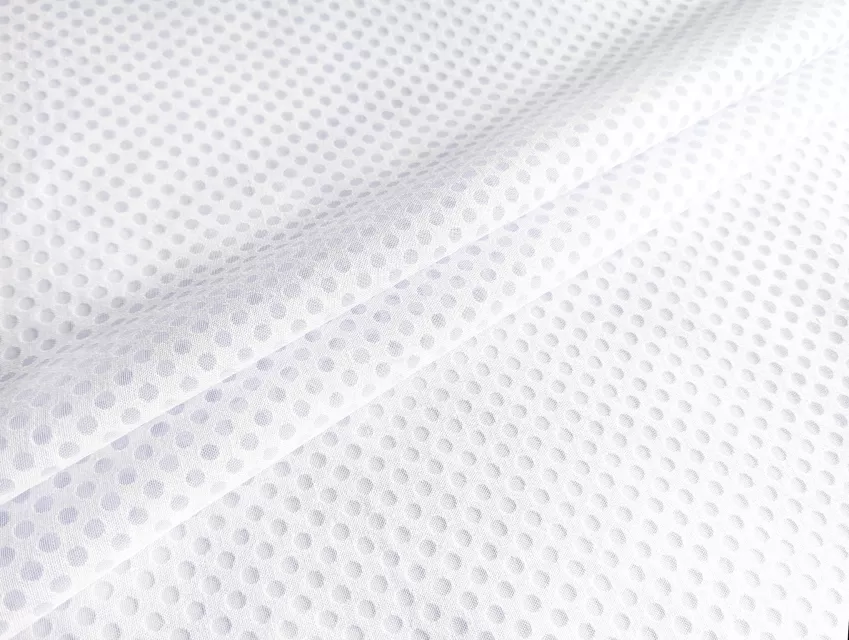 Коттон прожиг мелкий горошек, белый - фото 1 - интернет-магазин tkani-atlas.com.ua