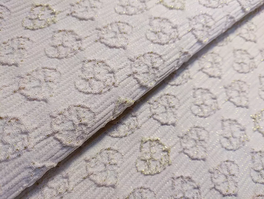 Жакард креповий нарядний, пудровий - фото 1 - інтернет-магазин tkani-atlas.com.ua