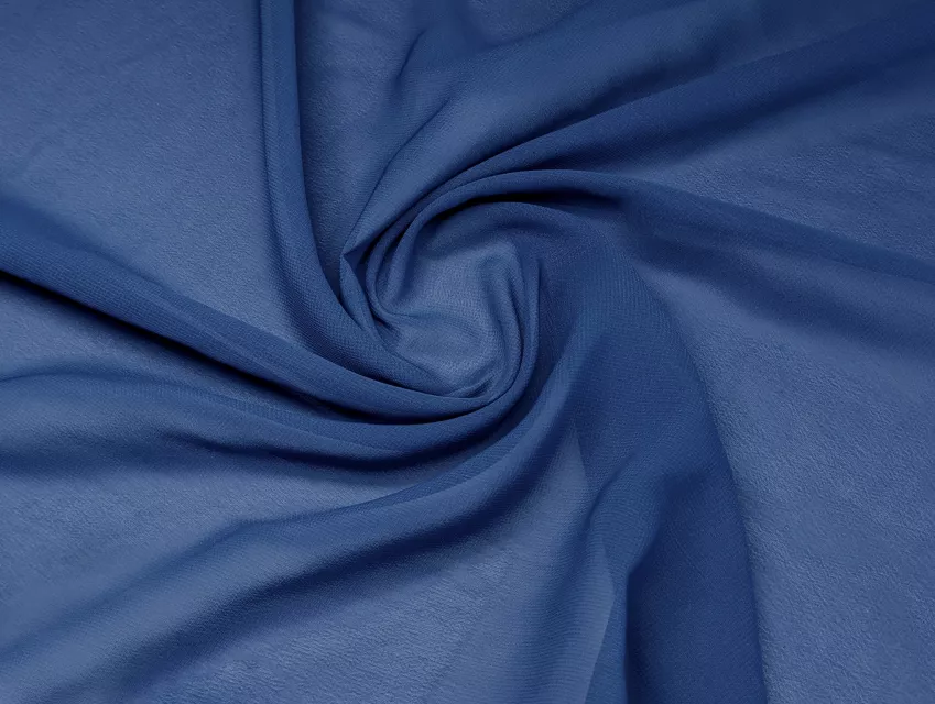 Шифон однотонний, синій - фото 1 - інтернет-магазин tkani-atlas.com.ua