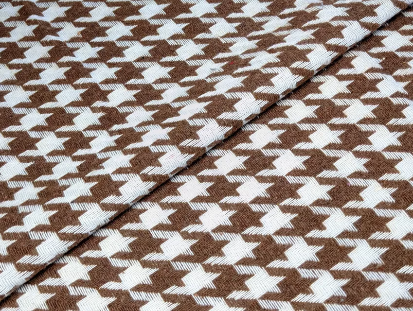 Костюмна твідова гусяча лапка 20 мм, коричневий - фото 1 - інтернет-магазин tkani-atlas.com.ua