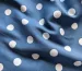 Коттон сатин горох 10 мм, белый на синем - фото 2 - интернет-магазин tkani-atlas.com.ua