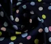 Американський креп малюнок різнокольорові горошки, темно-синій - фото 2 - інтернет-магазин tkani-atlas.com.ua