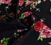Американский креп рисунок пионы, розовый на черном - фото 1 - интернет-магазин tkani-atlas.com.ua