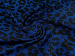 Американский креп рисунок гепард, электрик - интернет-магазин tkani-atlas.com.ua