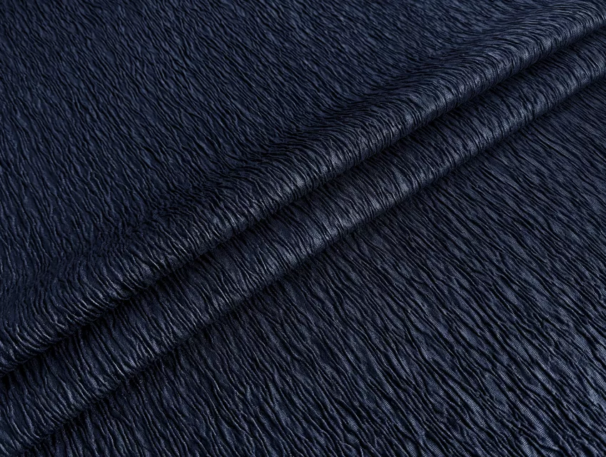 Трикотаж атласный жатка, темно-синий - фото 1 - интернет-магазин tkani-atlas.com.ua