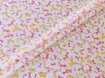 Коттон стрейчевый рубашечный бантики, розовый с желтым - интернет-магазин tkani-atlas.com.ua