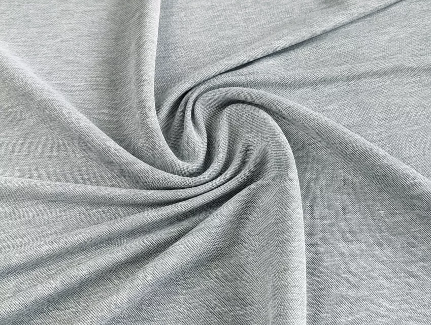 Трикотаж Лакоста футболочный меланжевый, серый - фото 1 - интернет-магазин tkani-atlas.com.ua