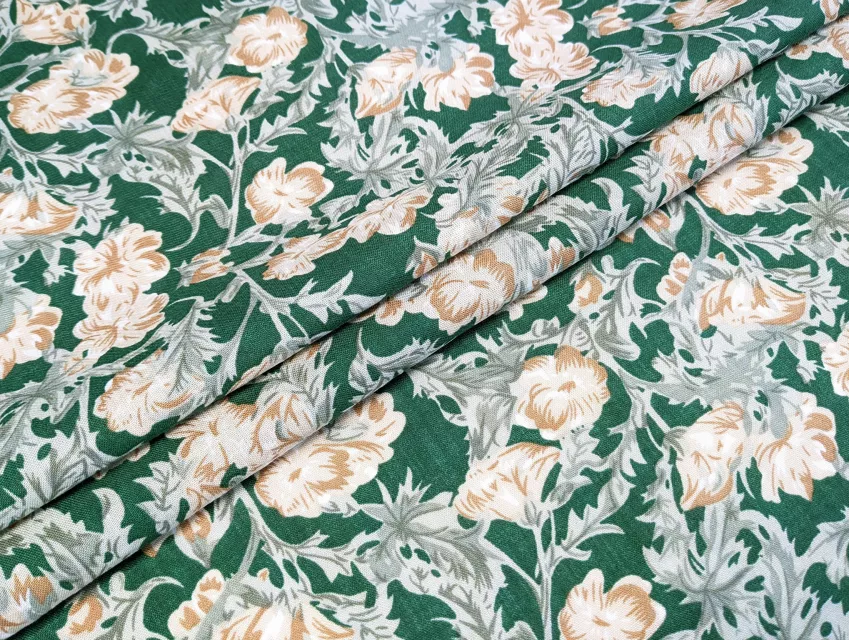 Котон бабл квіткове плетіння, зелений - фото 1 - інтернет-магазин tkani-atlas.com.ua