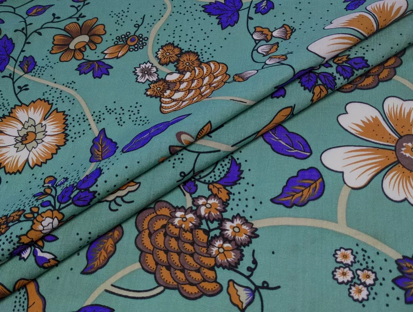 Котон бабл казкове плетіння, сіро-м'ятний - фото 1 - інтернет-магазин tkani-atlas.com.ua