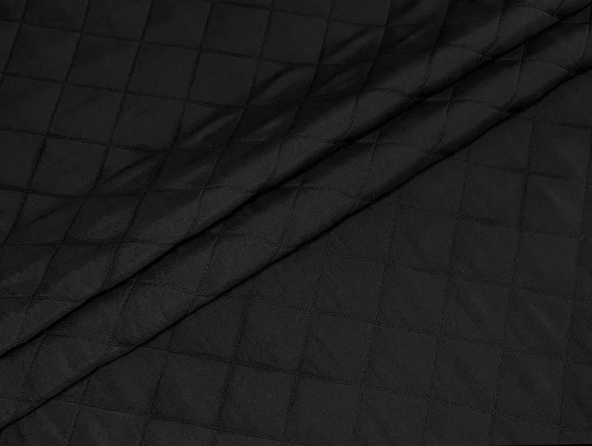 Строчена плащівка Луї квадрати, чорний - фото 1 - інтернет-магазин tkani-atlas.com.ua